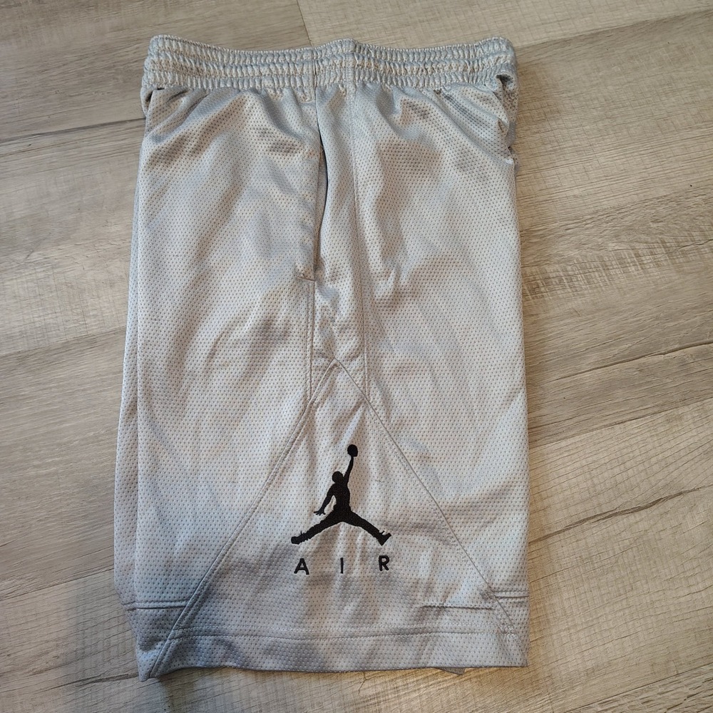 Jordan Brand Dri-FIT Mesh Basketball Shorts Grey Jumpman Air Mens Small